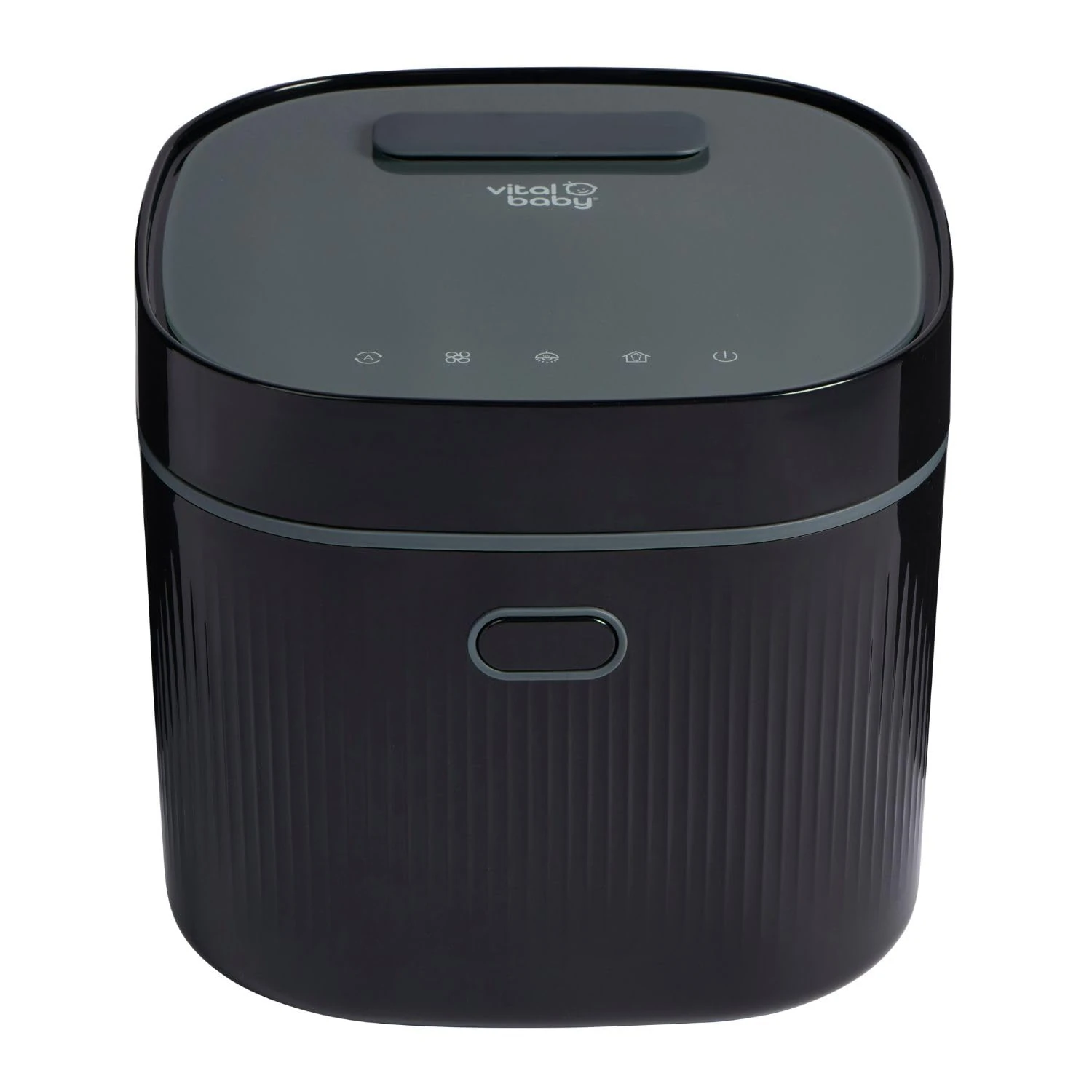 Vital Baby UV Steriliser for Most Baby Bottles (3rd Gen) – Baby Steriliser UV, Kills 99.99% of Germs in 5 Mins, Sterilises, Dries & Stores, No Water, Steam or Chemicals – Onyx Black