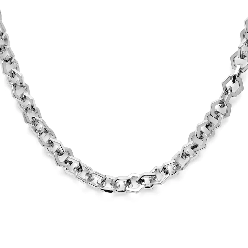Olivia Burton Women's HONEYCOMB LINK Collection Chain Necklace in Stainless Steel - 24100088