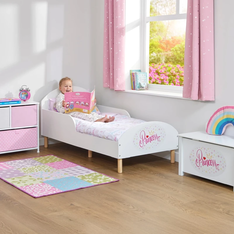 Liberty House Toys Kids Toddler Bed, Princess, White