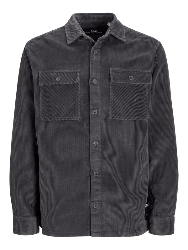 JACK & JONES Male Overshirt RDD Wide Fit Overshirt, Magnet, L