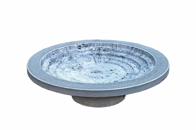 Wildlife World Shenstone Theatre Bird Bath and Drinker, Embossed Design, 10cm Base Height