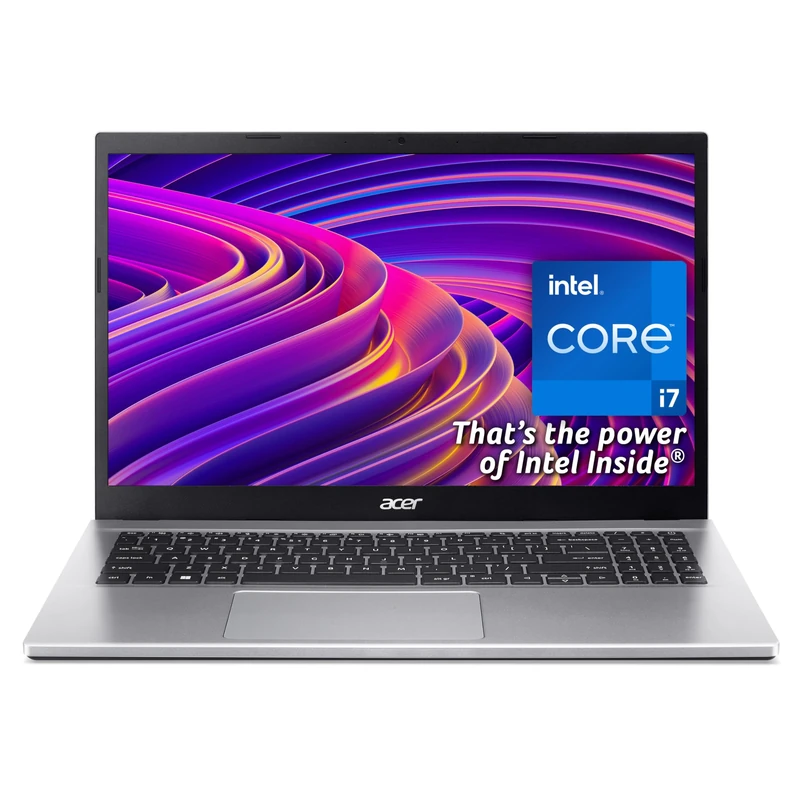 acer Aspire 3 A315-59 Laptop - Intel Core i7-1255U, 8GB, 512GB SSD, Integrated Graphics, 15.6" Full HD, Windows 11, Silver