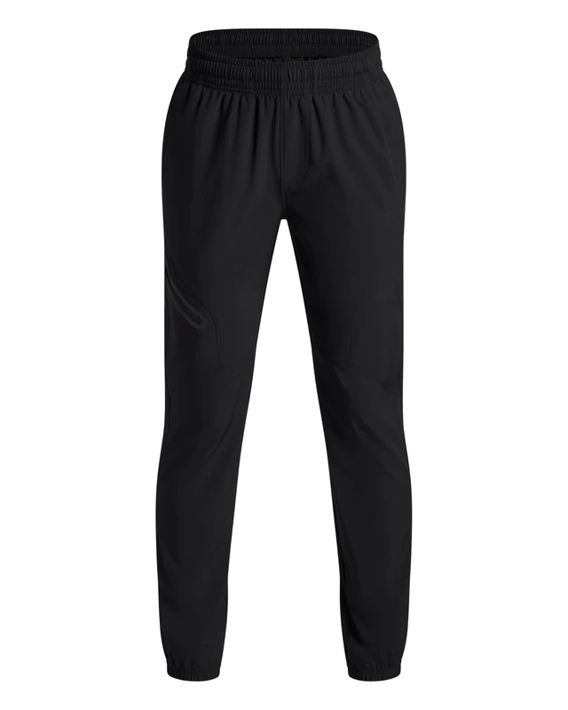Under Amour Boys' Unstoppable WVN Jogger, Boys' Joggers with Water-Repellent Storm Technology, Breathable and Comfortable Tracksuit Bottoms for Sports and Casual Wear,Black / / Black,YXS