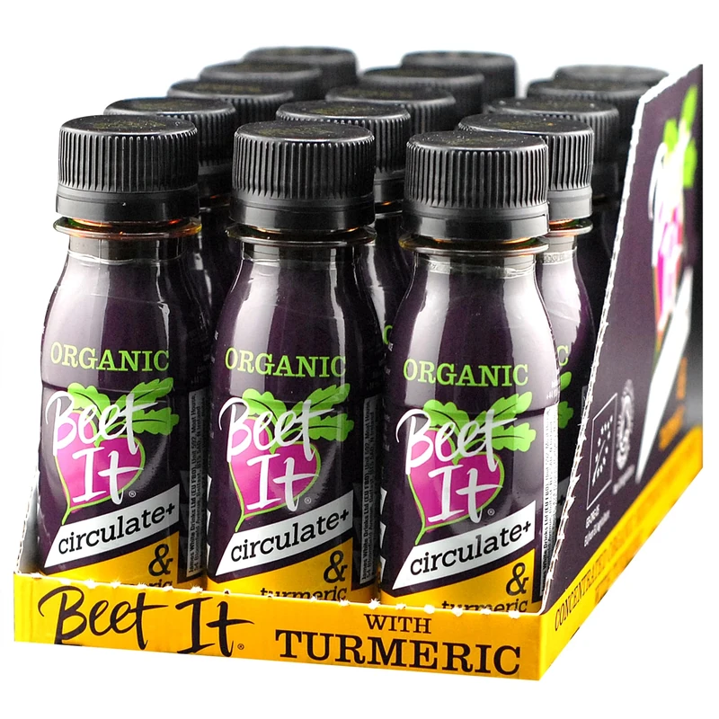 Beet It Organic Turmeric Circulate+ Shot – 15 x 70ml, Natural Beetroot & Turmeric, Organic, Additive-Free, Performance Boost