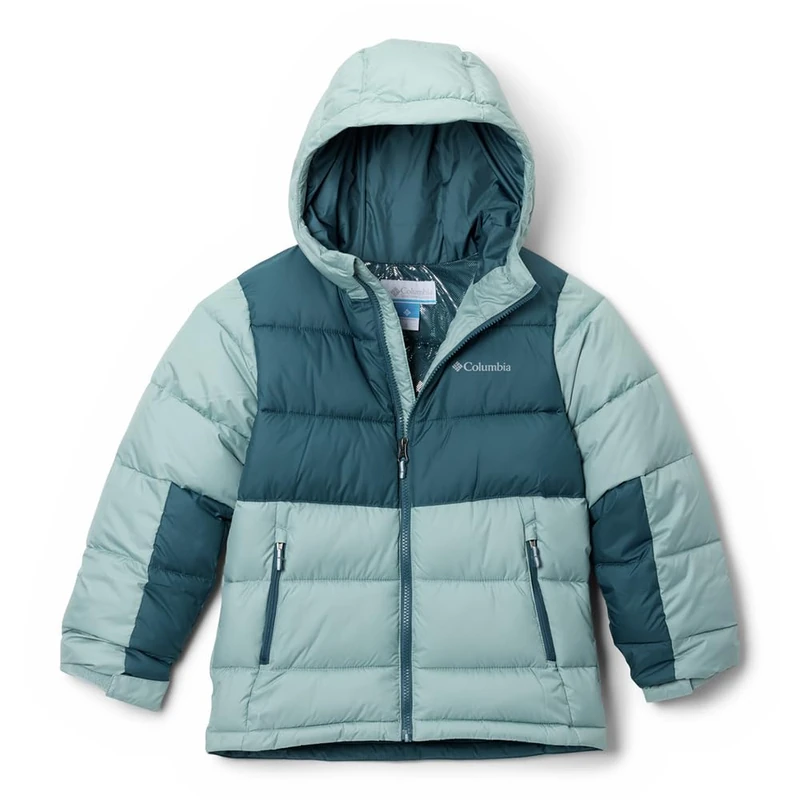 Columbia Youth Unisex Pike Lake 2 Hooded Jacket, Hooded Puffer Jacket, Crushed Blue, Everblue, M - Image 1