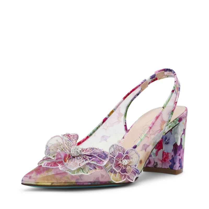 Betsey Johnson Women's Petra Pump, Bright Floral, 5.5 UK