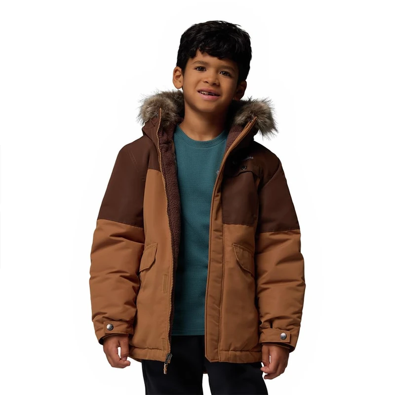 Columbia Youth Boys Nordic Strider 2 Jacket, Winter Jacket, Camel Brown, Tobacco, XXS