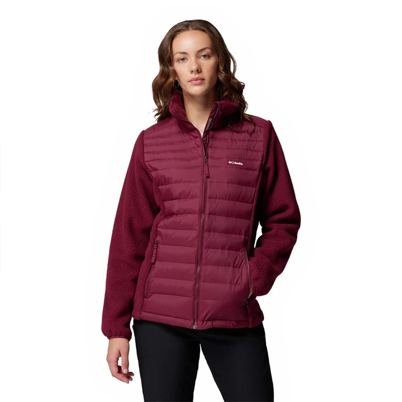 Columbia Women's Juniper Peak Hybrid Jacket, Puffer Down Jacket, Rich Wine, S