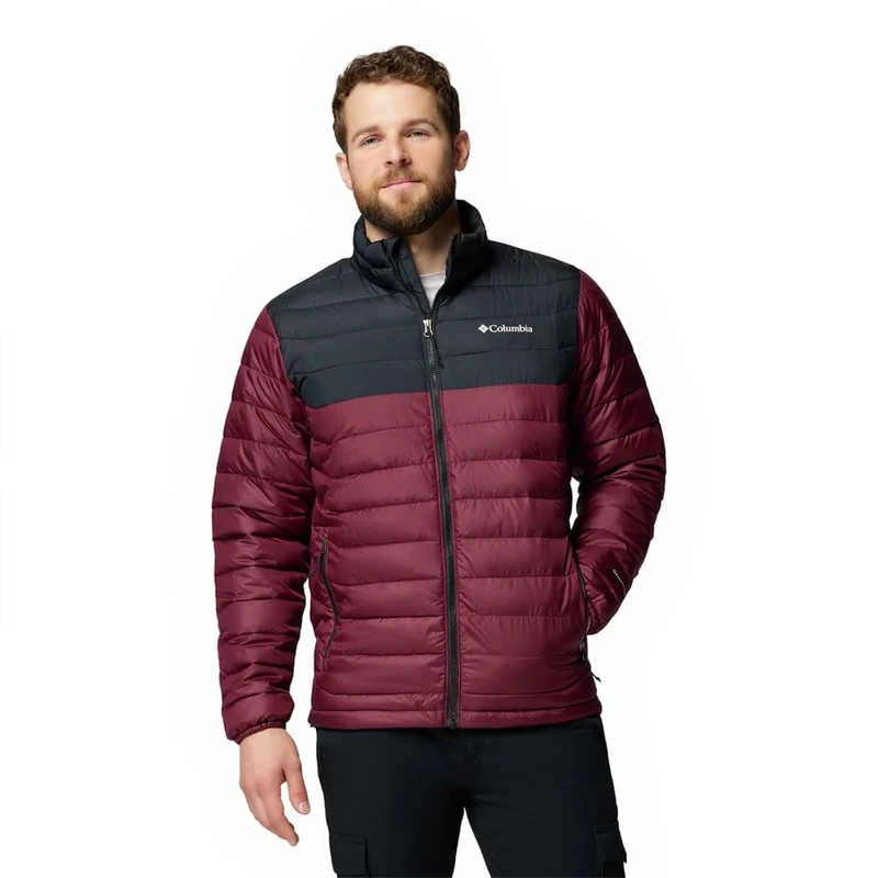 Columbia Men's Powder Lite 2 Jacket, Puffer Jacket, Rich Wine/Black, S