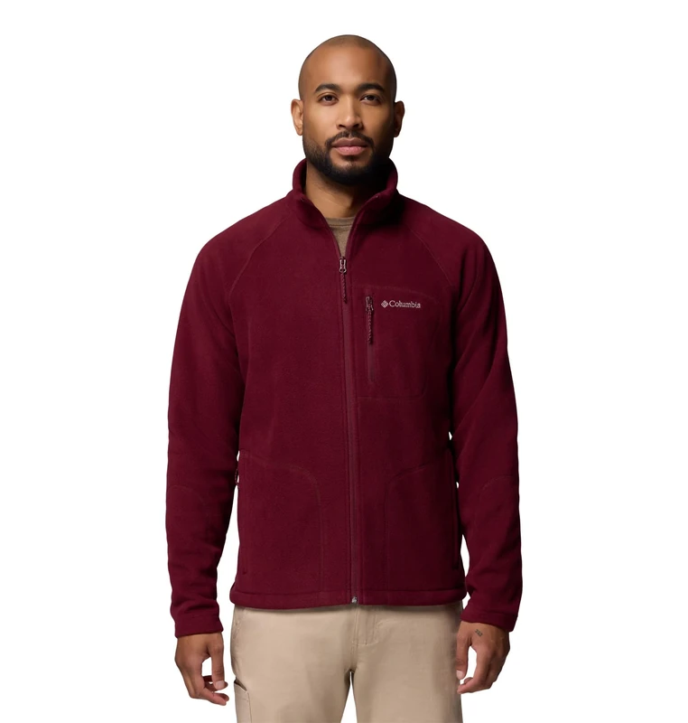 Columbia Men's Fast Trek 2 Full Zip Fleece, Full Zip Fleece Jacket, Rich Wine, XS