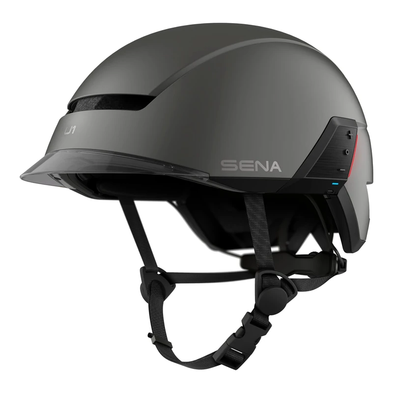 Sena U1 E-Bike Smart Helmet with Mesh 2.0 Intercom (Matte Gray, M)
