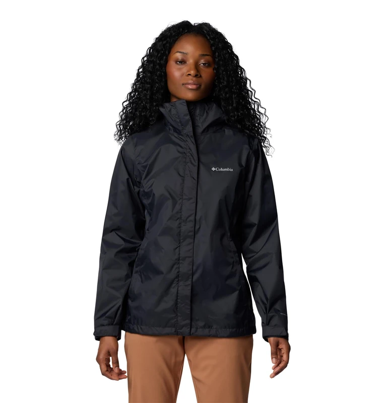 Columbia Women's Arcadia 2 Jacket, Waterproof Rain Jacket, Black, X-Small