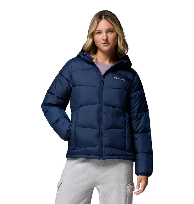 Columbia Women's Fivemile Butte Hooded Jacket, Hooded Puffer Jacket, Collegiate Navy, Small