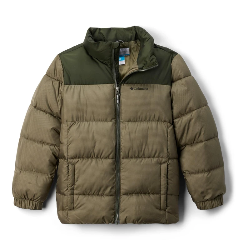 Columbia Youth Boys Puffect 2 Jacket, Puffer Jacket, Stone Green/Greenscape, XX-Small - Image 1