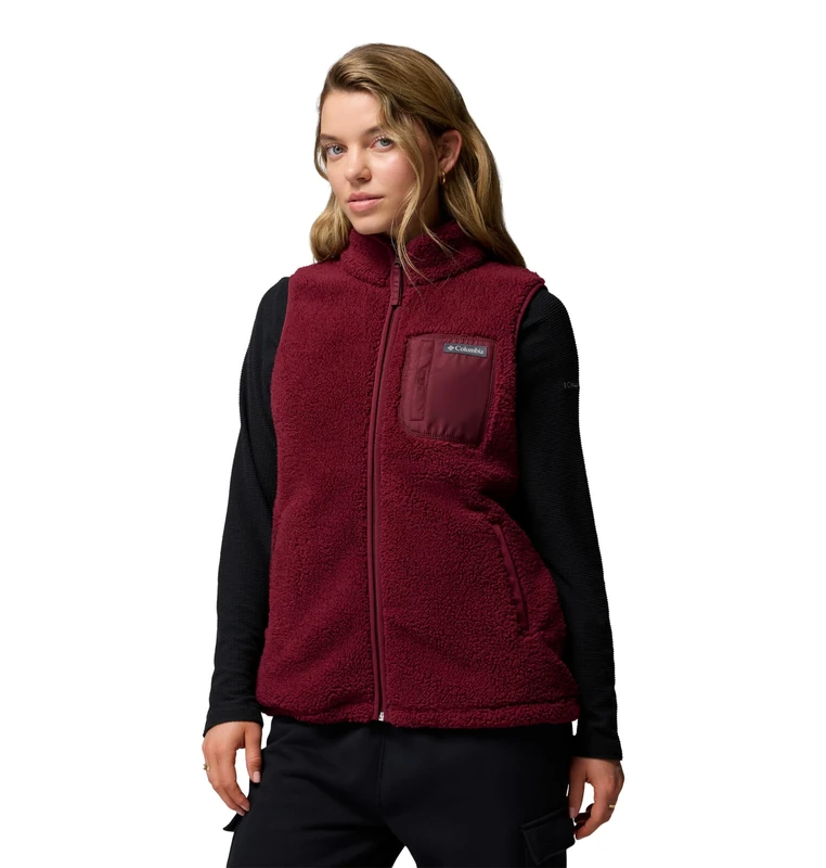 Columbia Women's West Bend Vest 2, Fleece Gilet Vest, Rich Wine, X-Small