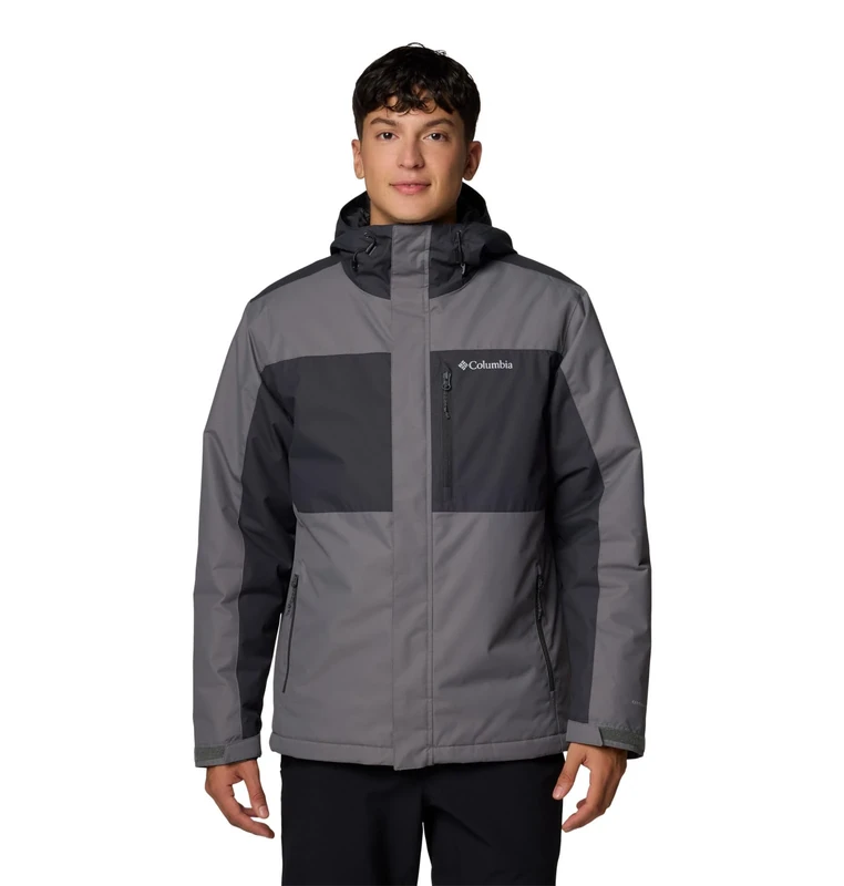 Columbia Men's Tipton Peak 3 Insulated Jacket, Winter Jacket, City Grey/Shark, Small
