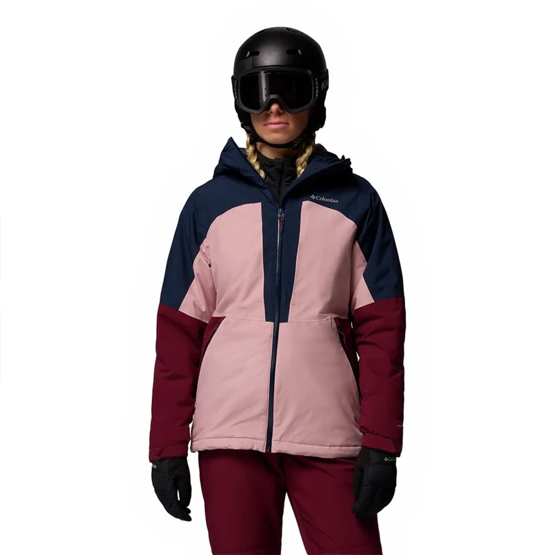 Columbia Women's Liftline Jacket, Ski Jacket, Eraser Pink, Collegiate Navy, Rich Wine, M