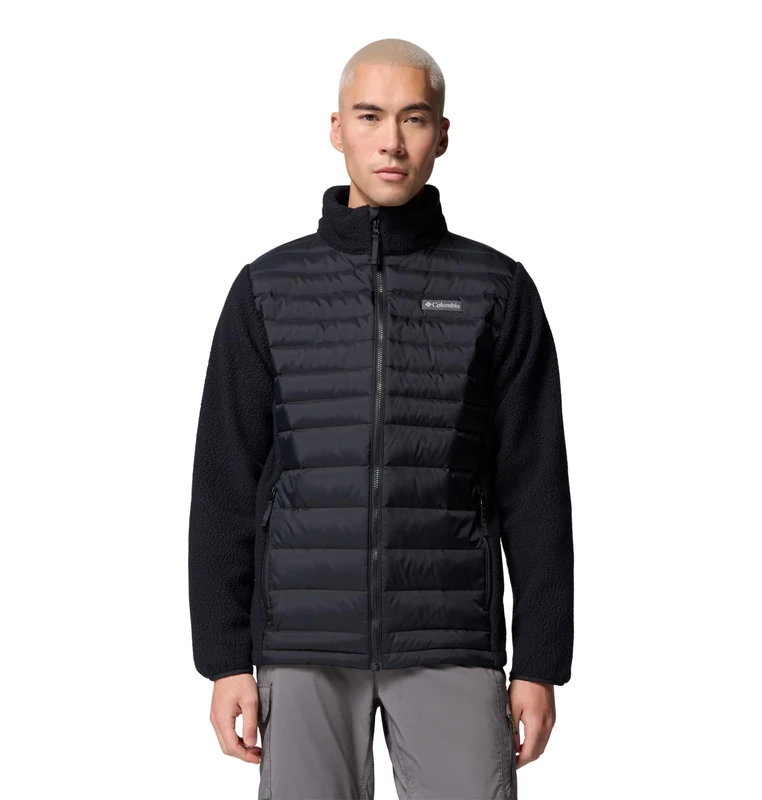 Columbia Men's Juniper Peak Hybrid Jacket, Puffer Jacket, Black, Large