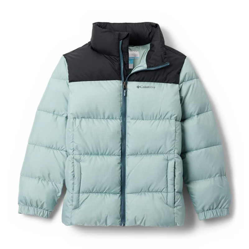 Columbia Youth Boys Puffect 2 Jacket, Puffer Jacket, Crushed Blue, Black, S