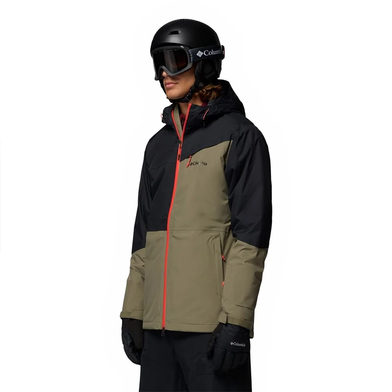 Columbia Men's Iceberg Point 2 Jacket, Ski Jacket, Stone Green, Black, M