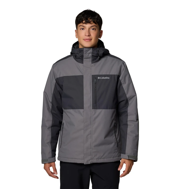 Columbia Men's Tipton Peak 3 Insulated Jacket, Winter Jacket, City Grey/Shark, Large