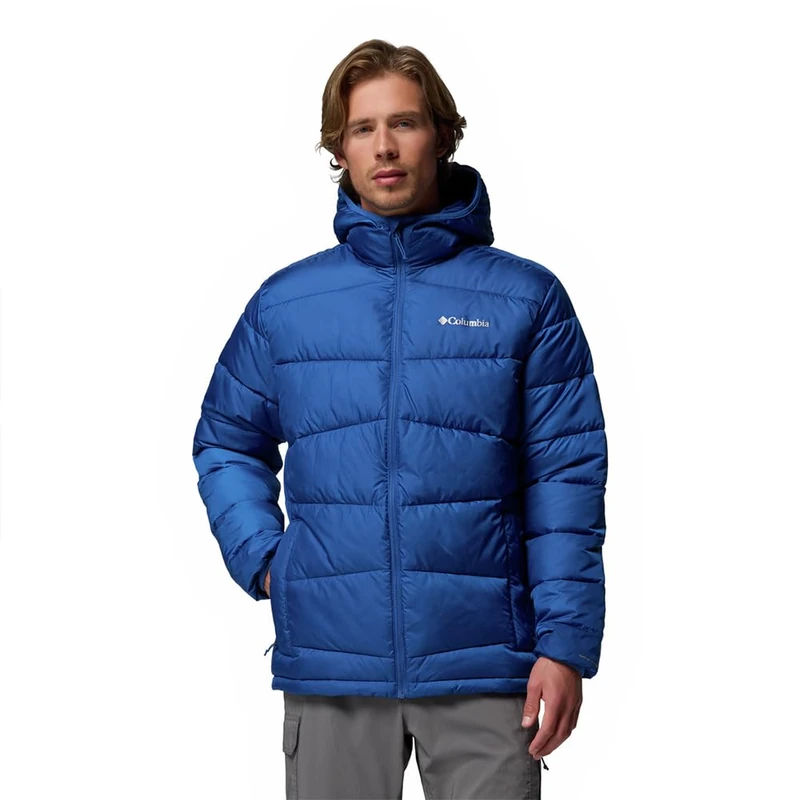 Columbia Men's Fivemile Butte 2 Hooded Jacket, Hooded Puffer Jacket, Mountain Blue, L