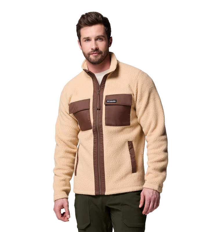 Columbia Men's Juniper Peak Full Zip Fleece, Full Zip Fleece Jacket, Canoe/Tobacco, Large