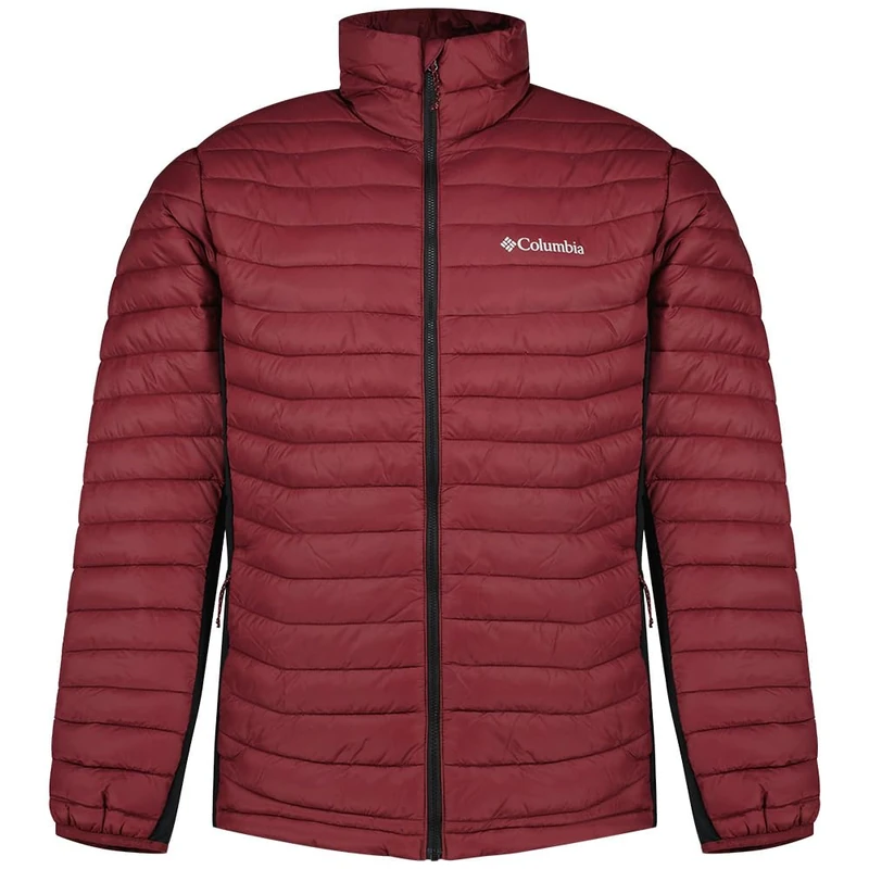 Columbia Men's Powder Pass Hybrid Jacket, Puffer Jacket, Rich Wine, Black, M