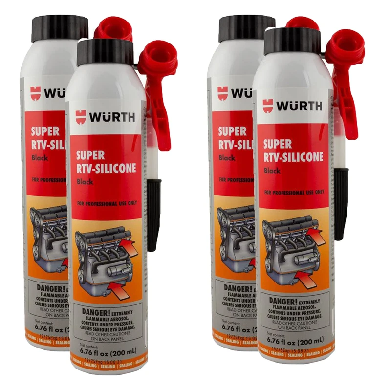 4x RTV Black Silicone Instant Gasket Maker High Temperature Sealant 200ml