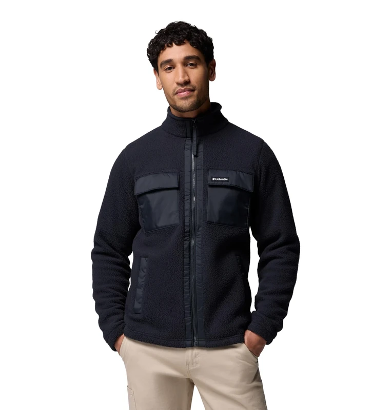 Columbia Men's Juniper Peak Full Zip Fleece, Full Zip Fleece Jacket, Black, Medium