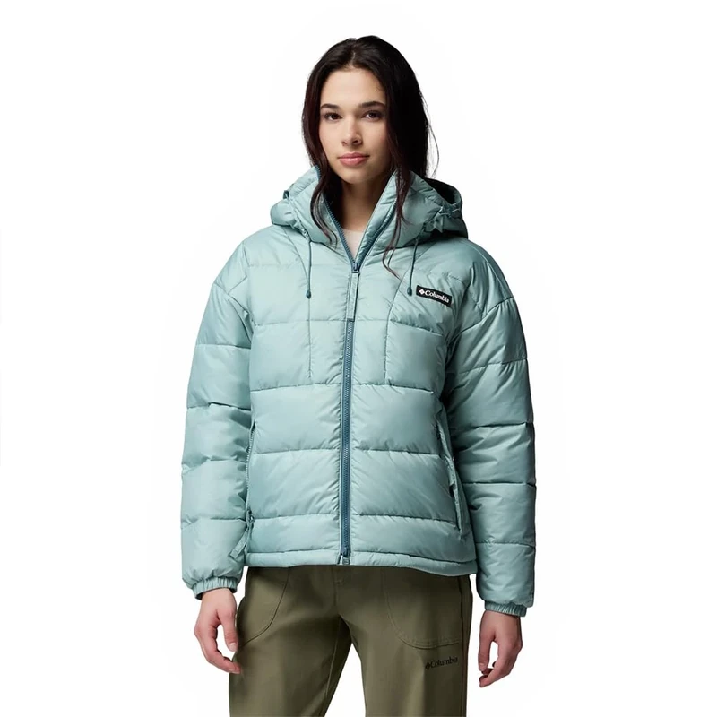 Columbia Women's Pike Lake 3 Hooded Jacket, Hooded Puffer Jacket, Crushed Blue, L