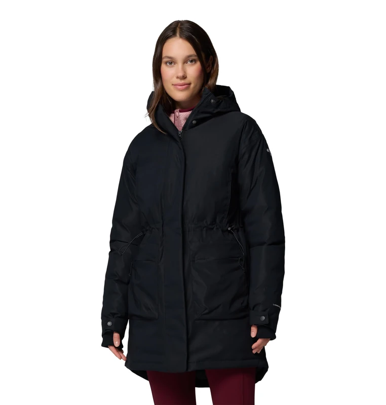 Columbia Women's Harmony Falls Parka, Winter Parka, Black, Large