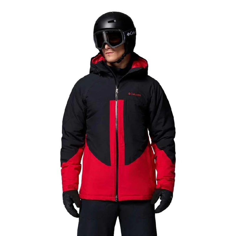 Columbia Men's Powder Prime Jacket, Ski Jacket, Mountain Red/Black, M