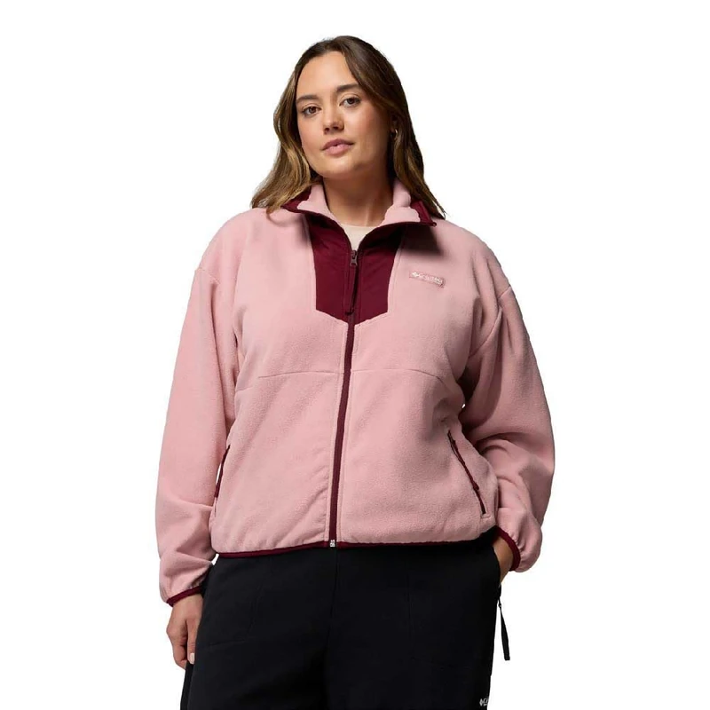 Columbia Women's Sequoia Grove Full Zip Fleece, Full Zip Fleece Jacket, Eraser Pink, Rich Wine, L