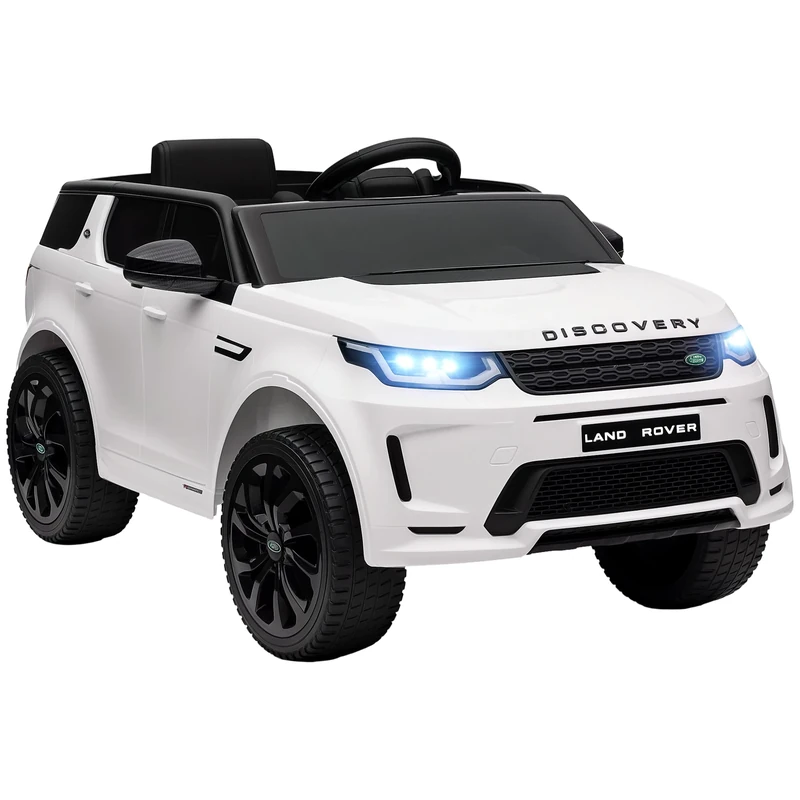 AIYAPLAY Land Rover Discovery Sport Licensed Kids Electric Car, 12V Ride on Car with Remote Control, LED Lights, Music, Horn, for Ages 3-6 Years, White - Image 1