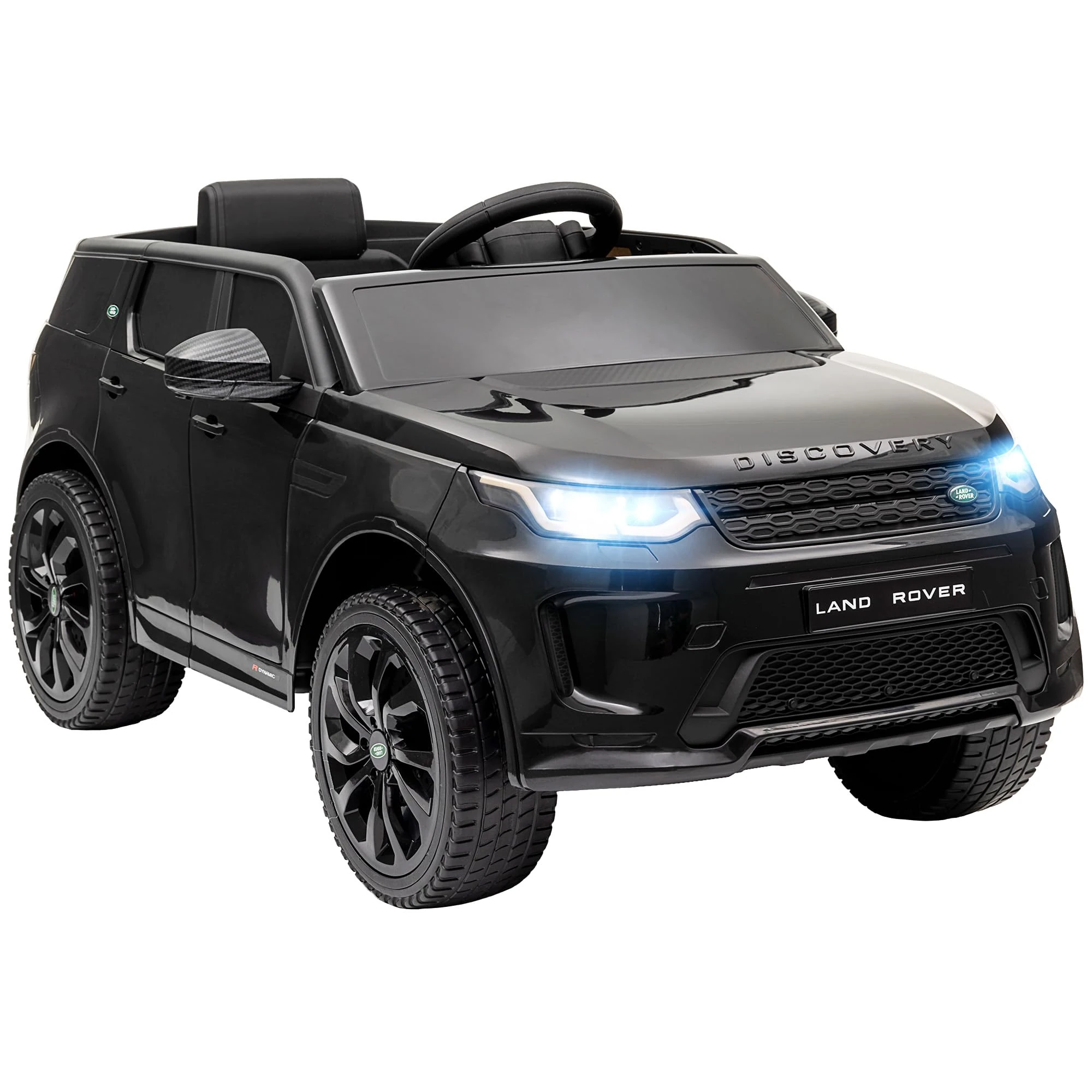 AIYAPLAY Land Rover Discovery Sport Licensed Kids Electric Car, 12V Ride on Car with Remote Control, LED Lights, Music, Horn, for Ages 3-6 Years, Black