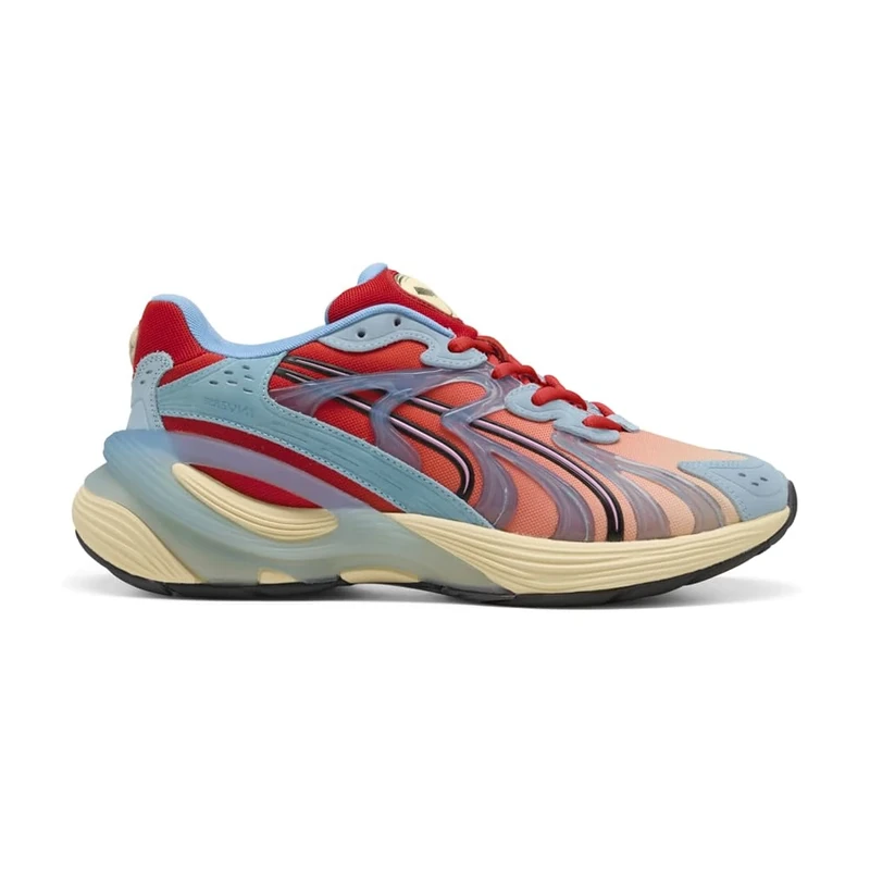 PUMA Men's Inverse Sneakers, Creamy Vanilla/for All Time Red/Team Light Blue, 11
