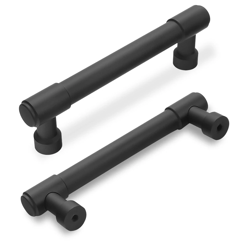 BUKOBYHE JD1829-MB76-10 10 Pack 3 Inch Cabinet Pulls Matte Black Kitchen Cabinet Pulls Alloy Drawer Pulls Solid Cabinet Hardware