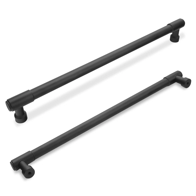 BUKOBYHE 10 Pack 12-5/8 Inch(320mm) Kitchen Cabinet Handles Matte Black Cabinet Pulls Alloy Drawer Pulls Solid Cabinet Hardware