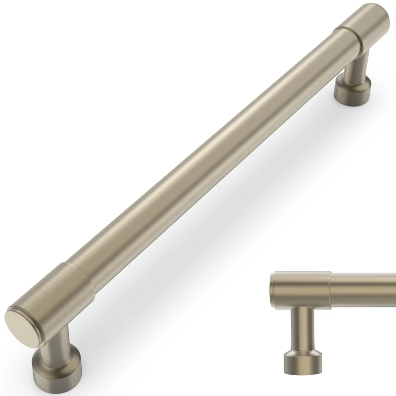 BUKOBYHE JD1829-CB254-10 10 Pack 10 Inch Cabinet Pulls Champagne Bronze Kitchen Cabinet Pulls Alloy Drawer Pulls Solid Cabinet Hardware