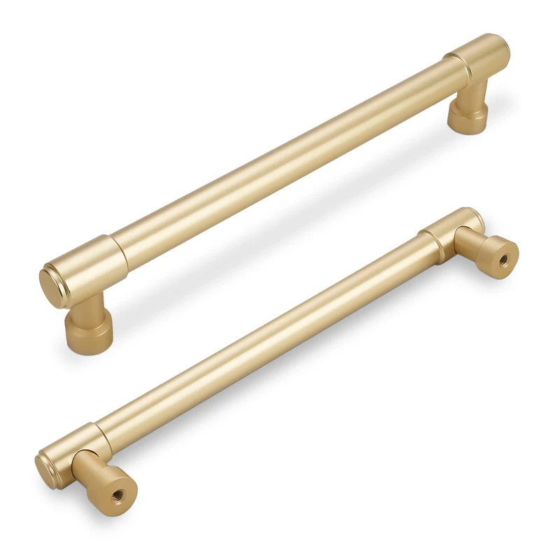 BUKOBYHE JD1829-BB254-10 10 Pack 10 Inch Cabinet Pulls Brushed Gold Kitchen Cabinet Pulls Alloy Drawer Pulls Solid Cabinet Hardware