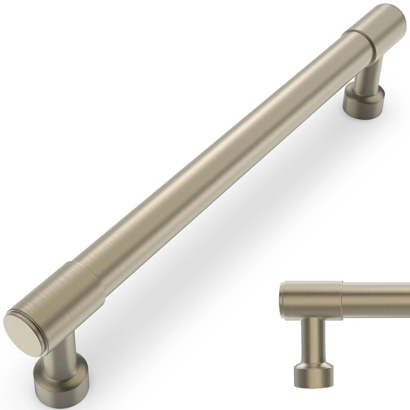BUKOBYHE 10 Pack 7-1/2 Inch(192mm) Kitchen Cabinet Handles Champagne Bronze Cabinet Pulls Alloy Drawer Pulls Solid Cabinet Hardware
