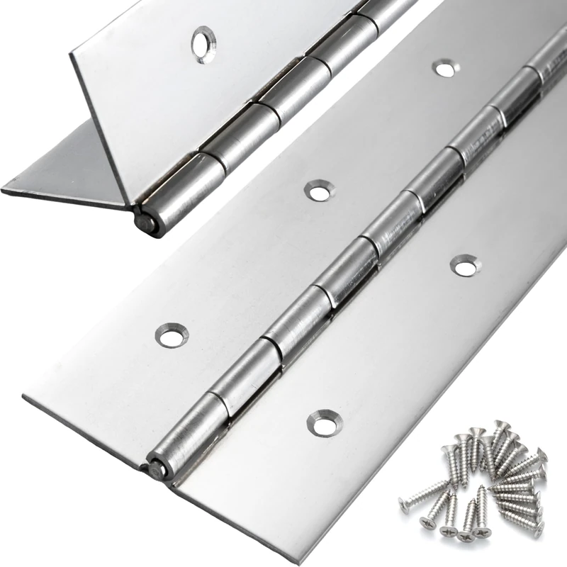 2 Pcs Heavy Duty Piano Hinge 30 Inch x 3 Inch Width, True 0.060'' Thick Stainless Steel Piano Hinge for Heavy Duty Cabinet, Door, Toolbox, Wooden Box, Metal Plate, Furniture, Industrial Project