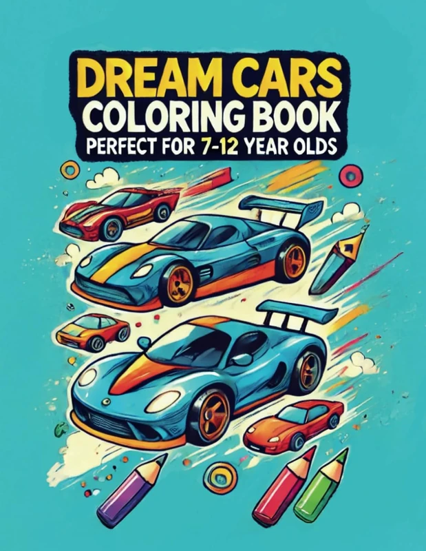 Dream Cars Coloring Book: Perfect for 7-12 Year Olds - Image 1