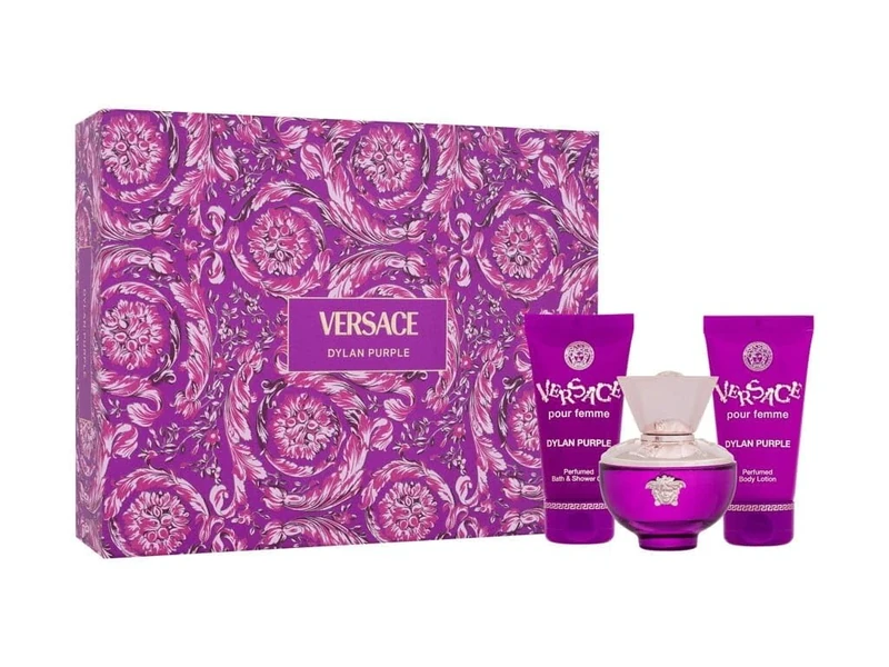 Dylan Purple by Versace for Women - 3 Pc Gift Set 1.7oz- EDP Spray, Perfumed Bath and Shower Gel, Perfumed Body Lotion