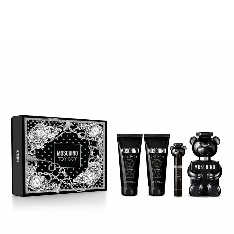 Moschino Toy Boy Eau de Parfum 100ml Gift Set 2024 (Contains EDP, Shower Gel, After Shave Balm and 10ml Travel Spray)