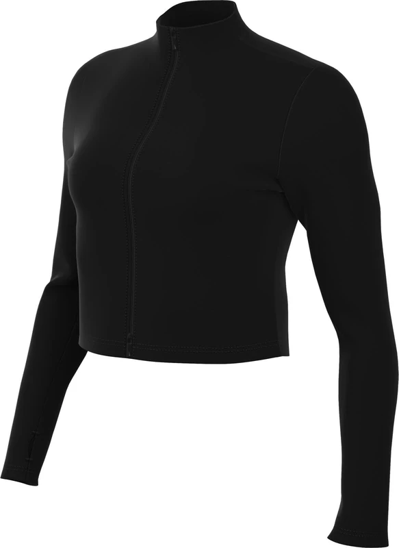 Nike Zenvy FV7423-010 Dri-Fit Long Sleeve with Full Zip for Women, Black/Cool Grey, XL