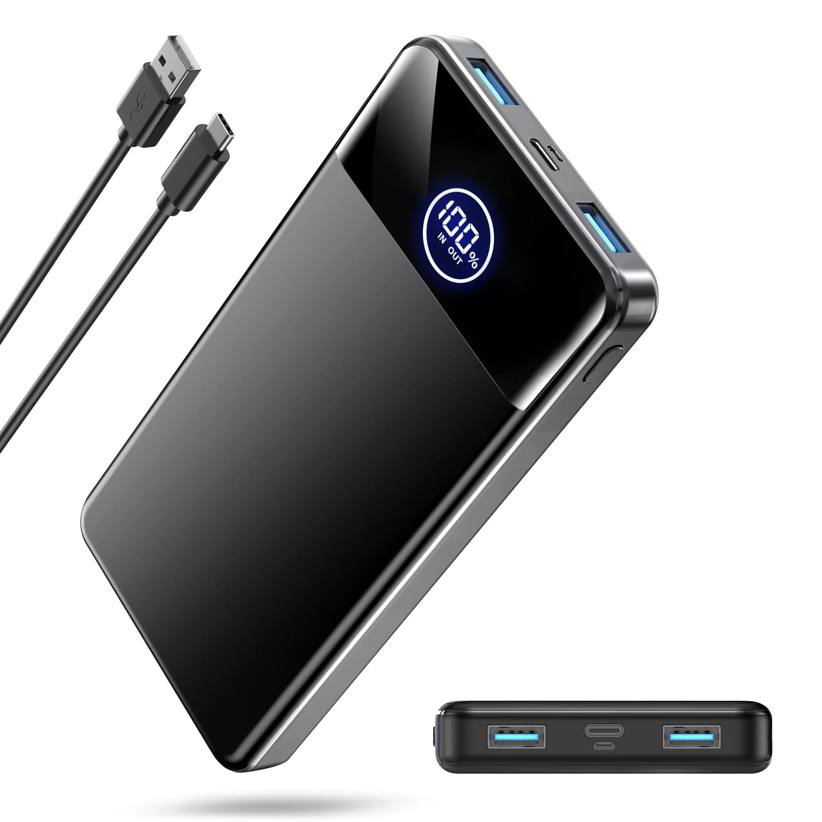 Power Bank Fast Charging 26800mAh, Portable Charger PD22.5W, PD3.0 QC4.0 USB-C/USB-A Output, Phone Battery Pack for iPhone 16 15 14 13 Plus Pro Max Mini, Glaxy