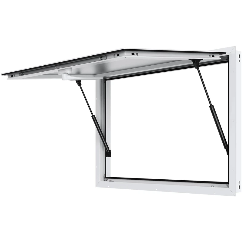 VEVOR Concession Window for Food Truck, 36"x24" Aluminum Alloy Food Truck Service Window, Up to 85 Degrees Stand Serving Window with Awning Door & Drag Hook, for Food Trucks Concession Trailers