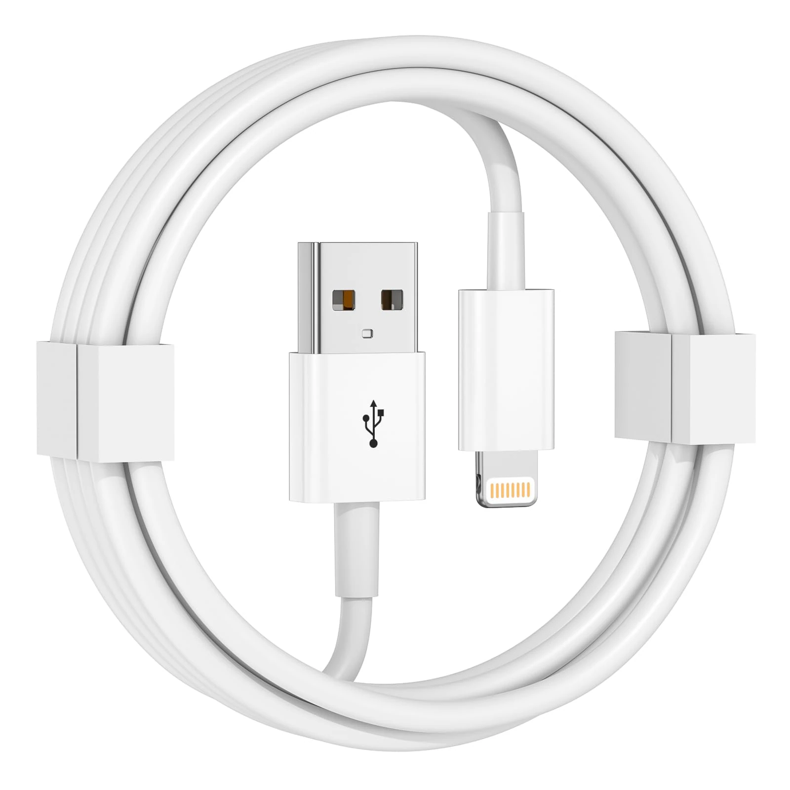 Car Apple Carplay Cable, [Apple MFi Certified] USB A to Lightning Cable Compatible with iPhone 14 13 12 11 Pro Max XR XS X Charger Cord, Car Fast Charging Cable (White 3ft)